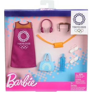 Barbie Fashion Pack of Doll Clothes Olympic Games Tokyo 2020: Dress w/6 Accessor